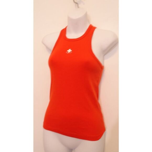 Helmut Lang Women's RED Life Guard Tank Top Sz XXS NWT 150 Fiery Red - Picture 3 of 9